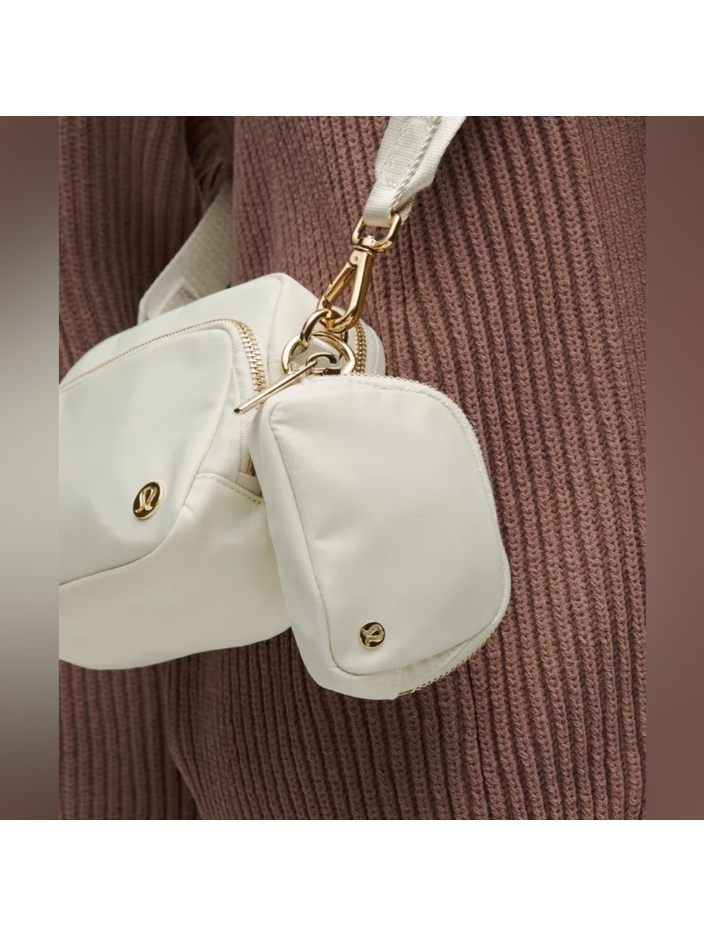180 🆕✨ Lululemon Everywhere Belt Bag Nano - Bone Gold